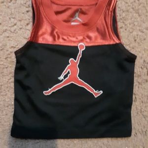 Baby Air Jordan Black & Red Tank Top Sz 3-6 Months